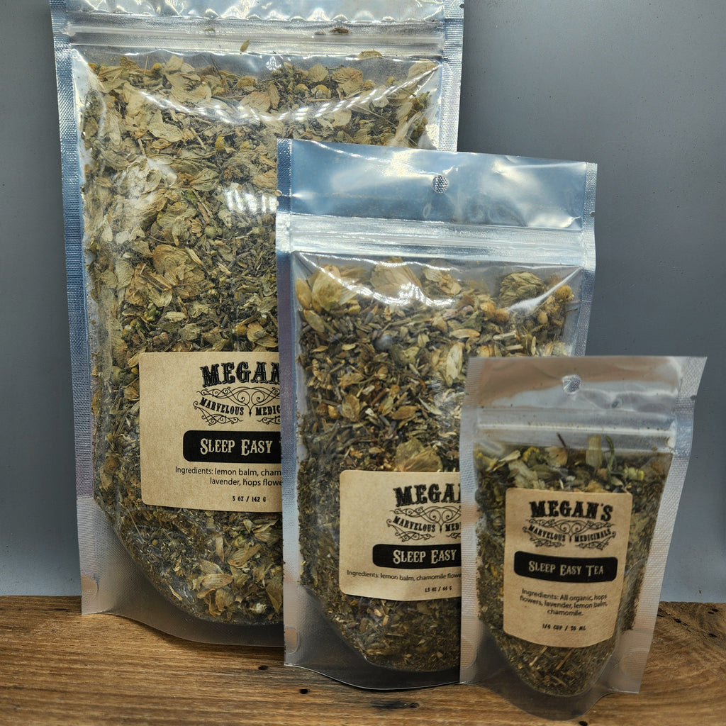 Sleep Easy Organic Tea Loose Leaf Herbal Tea Caffeine-Free Nighttime Blend