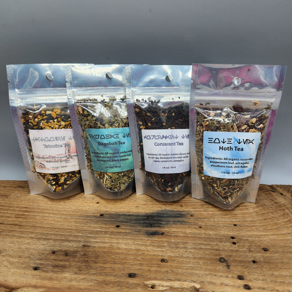 Star Wars Tea Set – 4 Galactic Organic Loose Leaf Blends with Optional 3D Printed Box