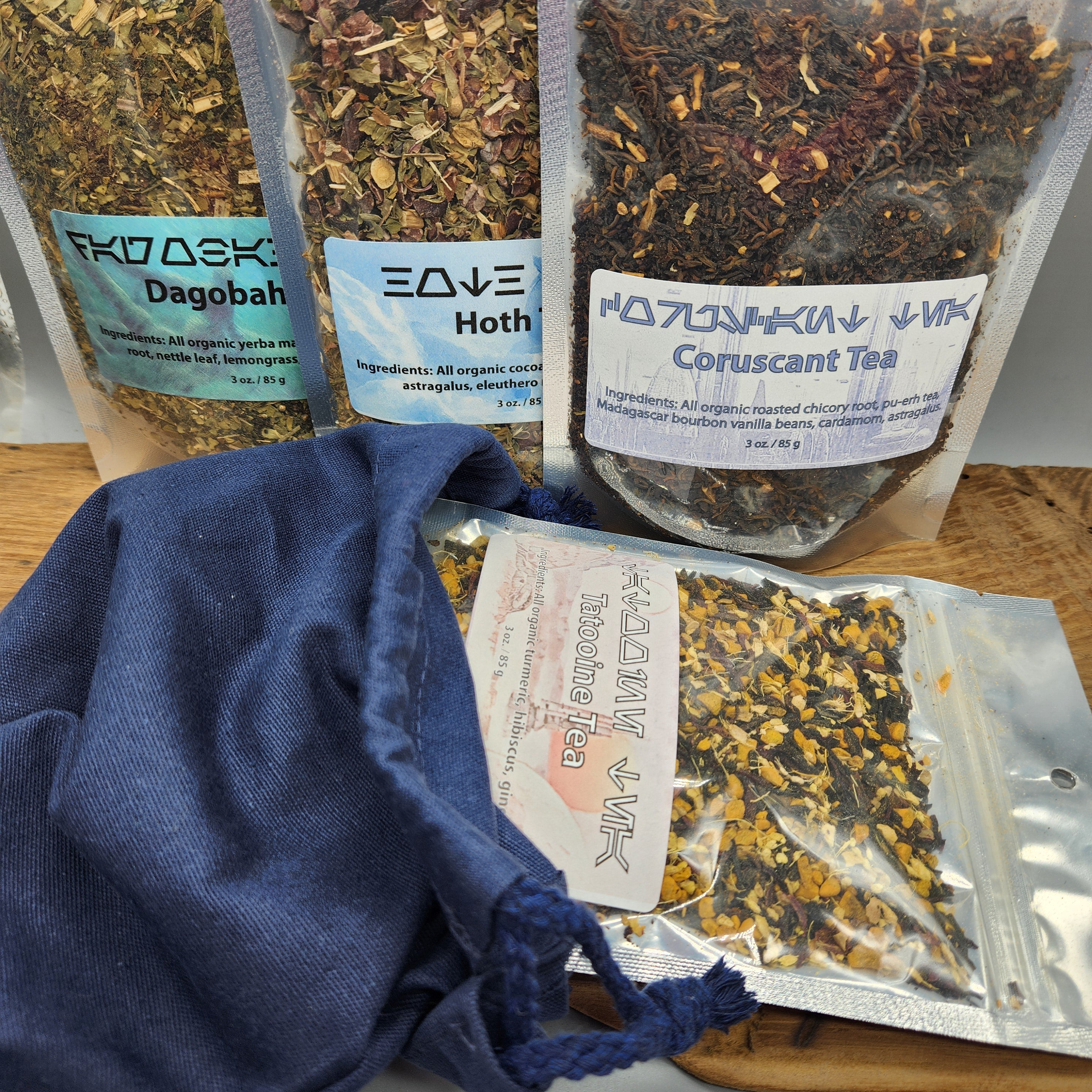 Star Wars Tea Set – 4 Galactic Organic Loose Leaf Blends with Optional 3D Printed Box