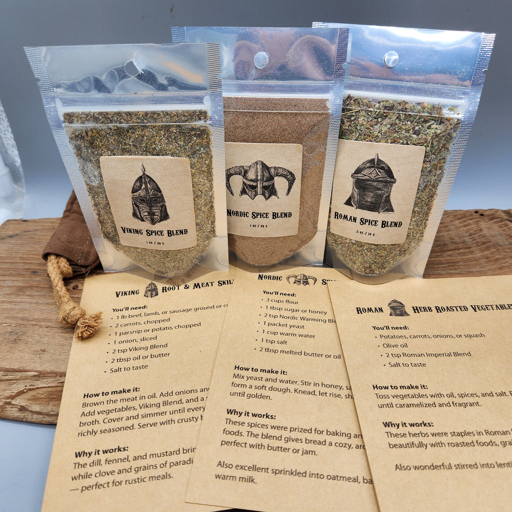 Medieval Spice Mix Gift Set – Skyrim Inspired Organic Fantasy Cooking Spices