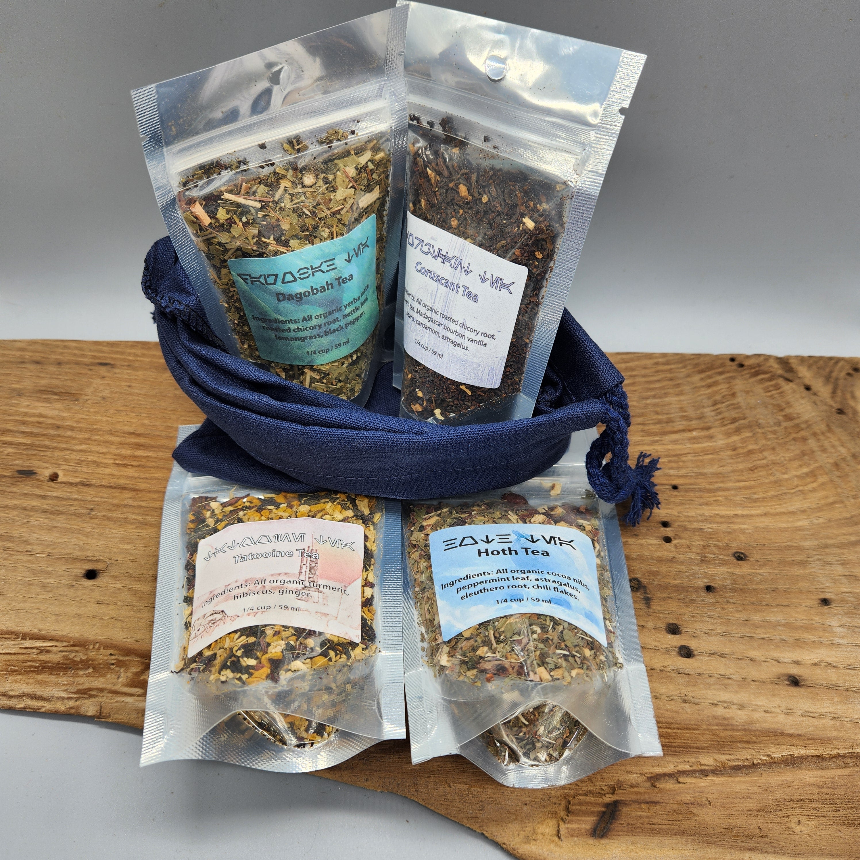 Star Wars Tea Set – 4 Galactic Organic Loose Leaf Blends with Optional 3D Printed Box