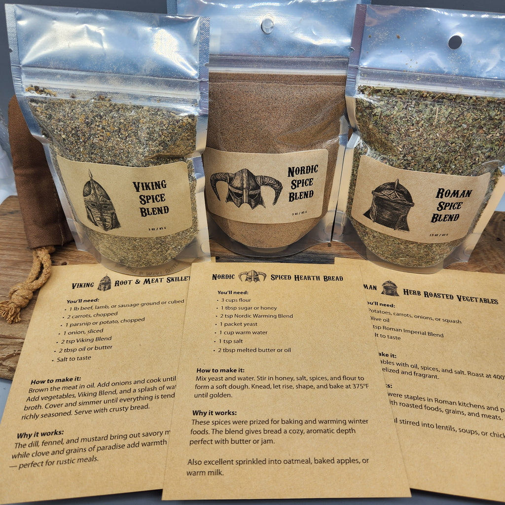 Medieval Spice Mix Gift Set – Skyrim Inspired Organic Fantasy Cooking Spices