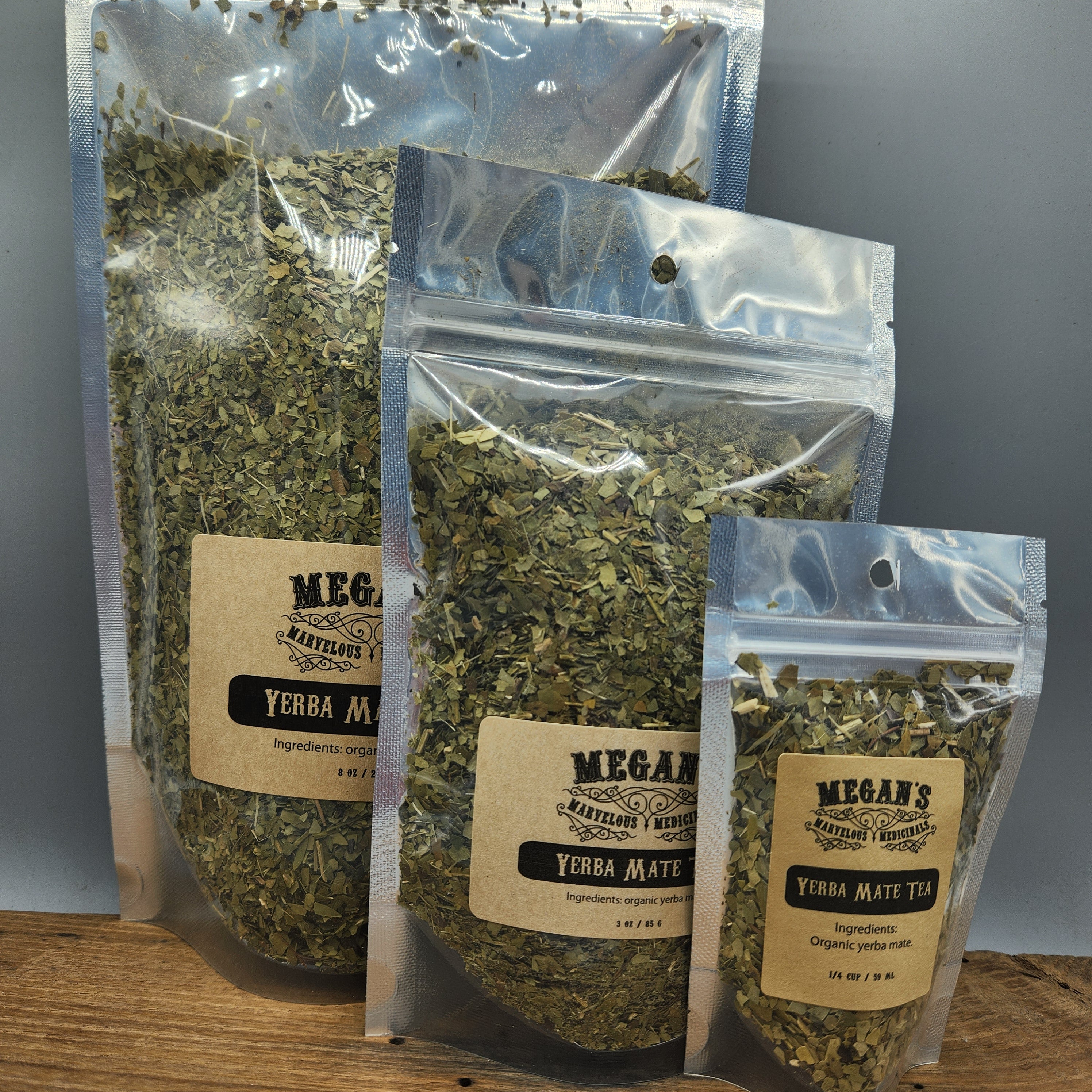 Yerba Mate Green Organic Tea, Loose Leaf South American Mate, Natural Caffeine Tea