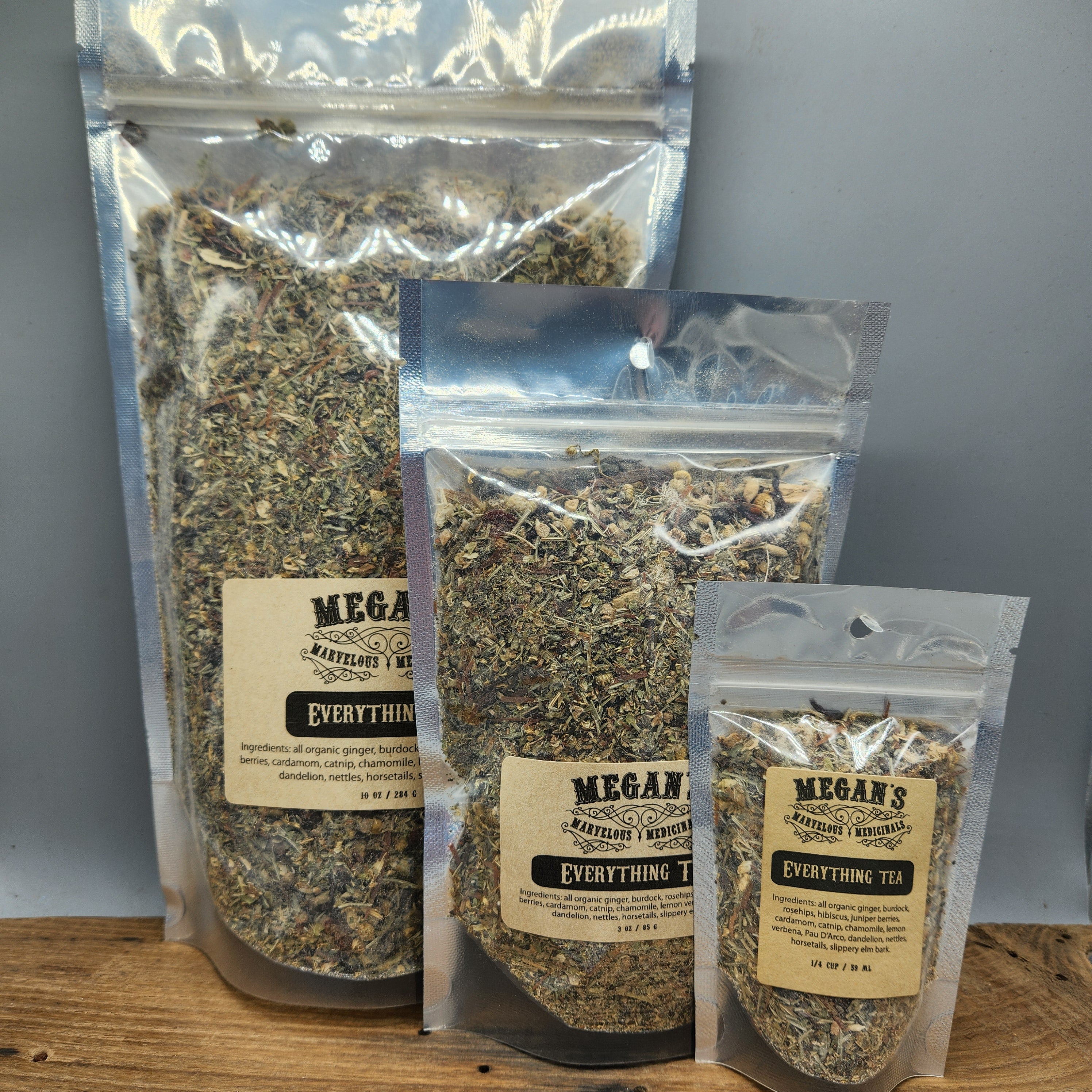 Everything Tea Organic Loose Leaf Herbal Blend Caffeine Free Botanical Tea