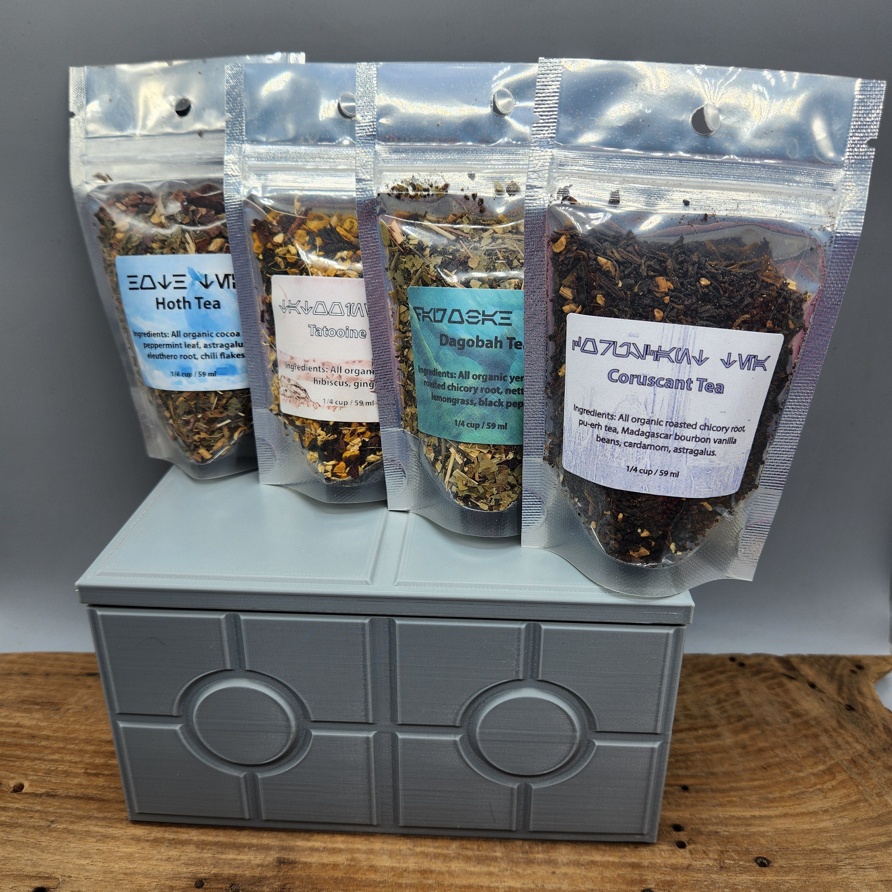 Star Wars Tea Set – 4 Galactic Organic Loose Leaf Blends with Optional 3D Printed Box