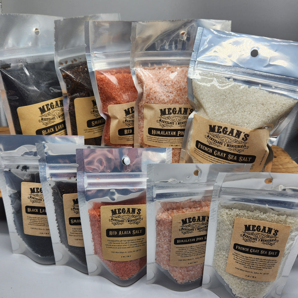 Gourmet Salt Sampler Set – Black Lava, Red Alaea, Smoked, Himalayan & French Grey Sea Salt